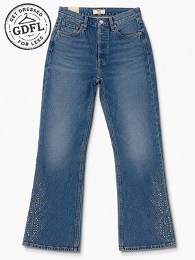 Levi’s 501 Womens Curve Solargenic Jeans 27x30 Studded Western Y2K NWT